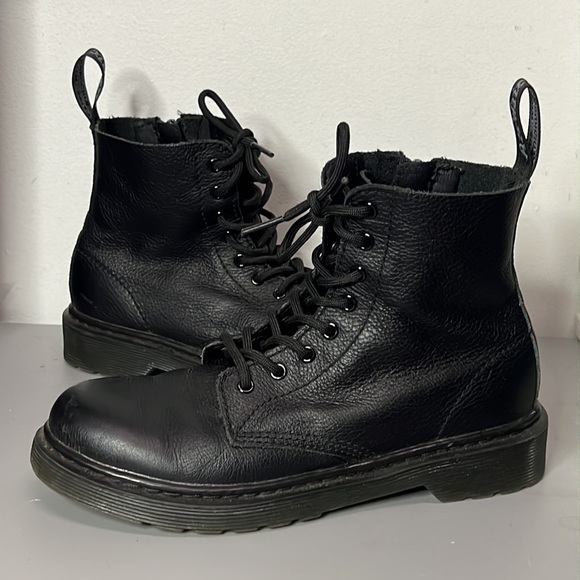Dr. Martens 1460 Pascal Mono J Ankle Boots Black Leather Sz 4 Women/ 3 Junior - Picture 2 of 7